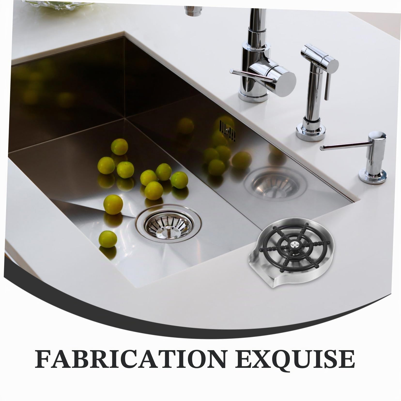 Toddmomy Lave-gobelet Automatique Inox Rince-tasses Haute Pression Pour Évier La Cuisine Bar Maison Usage Quotidien
