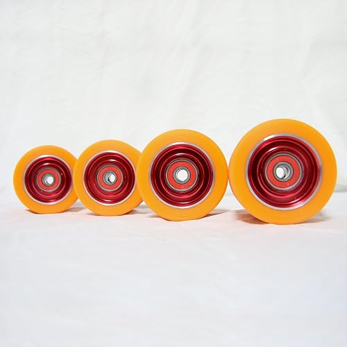 62mm Roller Skates Wheels Aluminum Alloy Speed Skate Wheels Replacement Wheels with Abec-9 Bearing (Pack of 4)