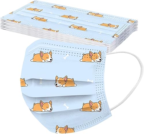 Miniatura 5 de 50 máscaras desechables para adultos, gatos, gatitos, antipolvo, cuidado de la piel, para vacaciones, máscara facial con estampado de cachorro,