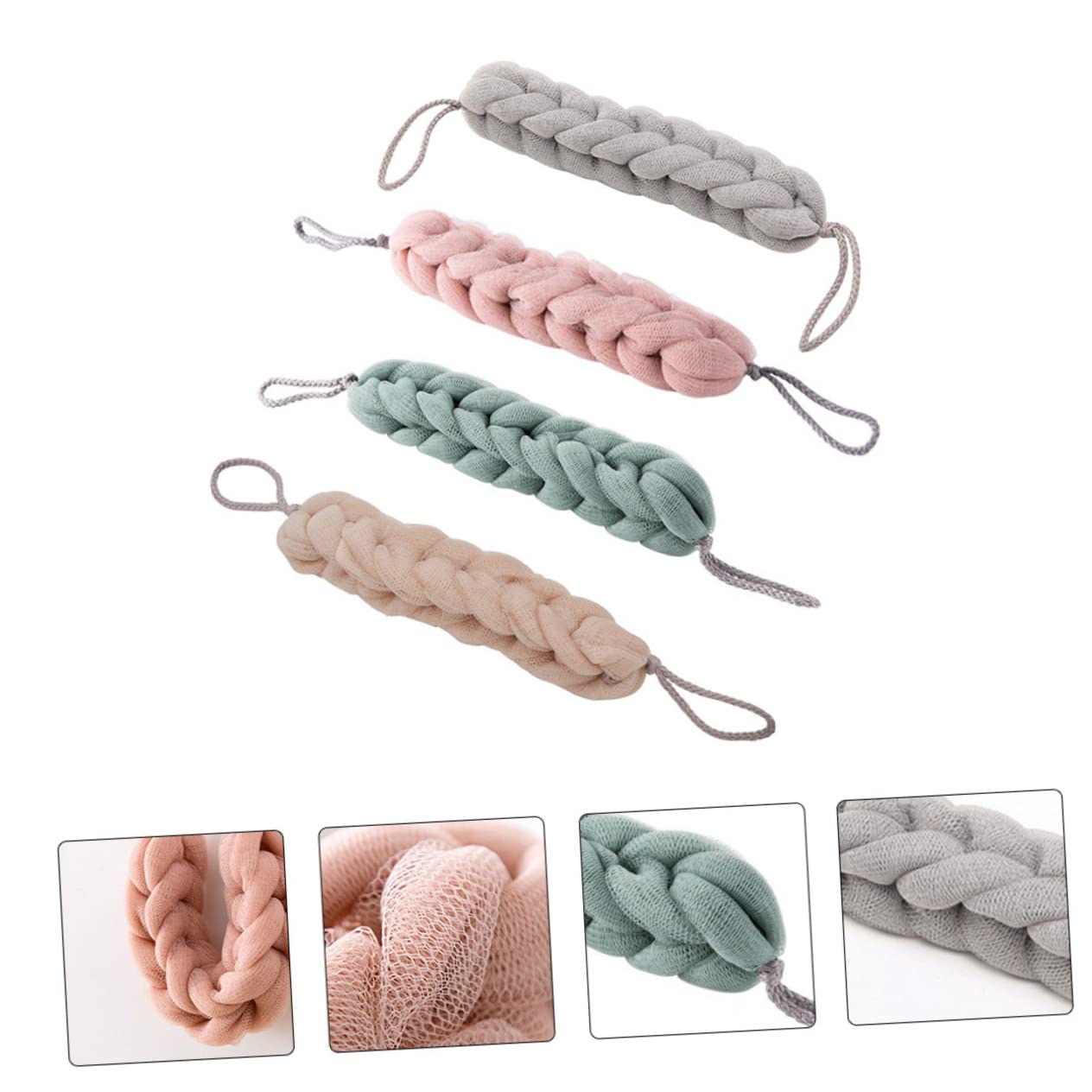 FRCOLOR 8 pz barra abrasiva per la schiena asciugamano asciugamano asciugamani da bagno esponja para bañarse asciugamano asciugamano doccia asciugamano bagno panno strofinaccio un bagno bagno panno