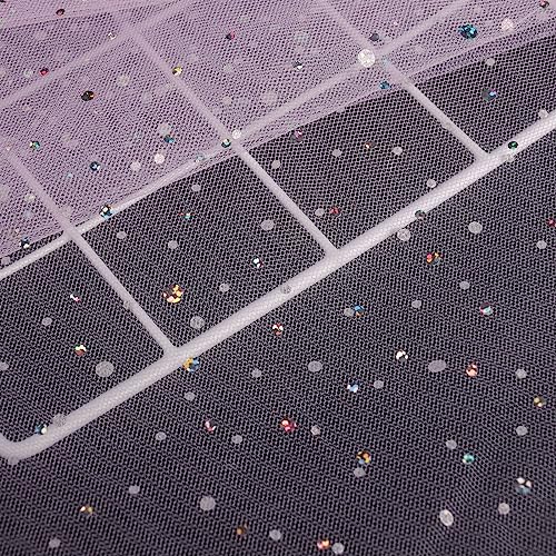 Luxurious Light Pink Glitter Tulle Fabric - 54" x 10 Yards Sequin Ribbon for Elegant DIY Crafts, Tutus, Weddings & Parties 4 Luxurious Light Pink Glitter Tulle Fabric - 54" x 10 Yards Sequin Ribbon for Elegant DIY Crafts, Tutus, Weddings & Parties - Image 3