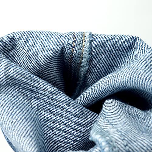 Jeans KIDSCOOL SPACE para meninos, elástico interno, calça jeans macia rasgada, azul médio, 6 a 7 an