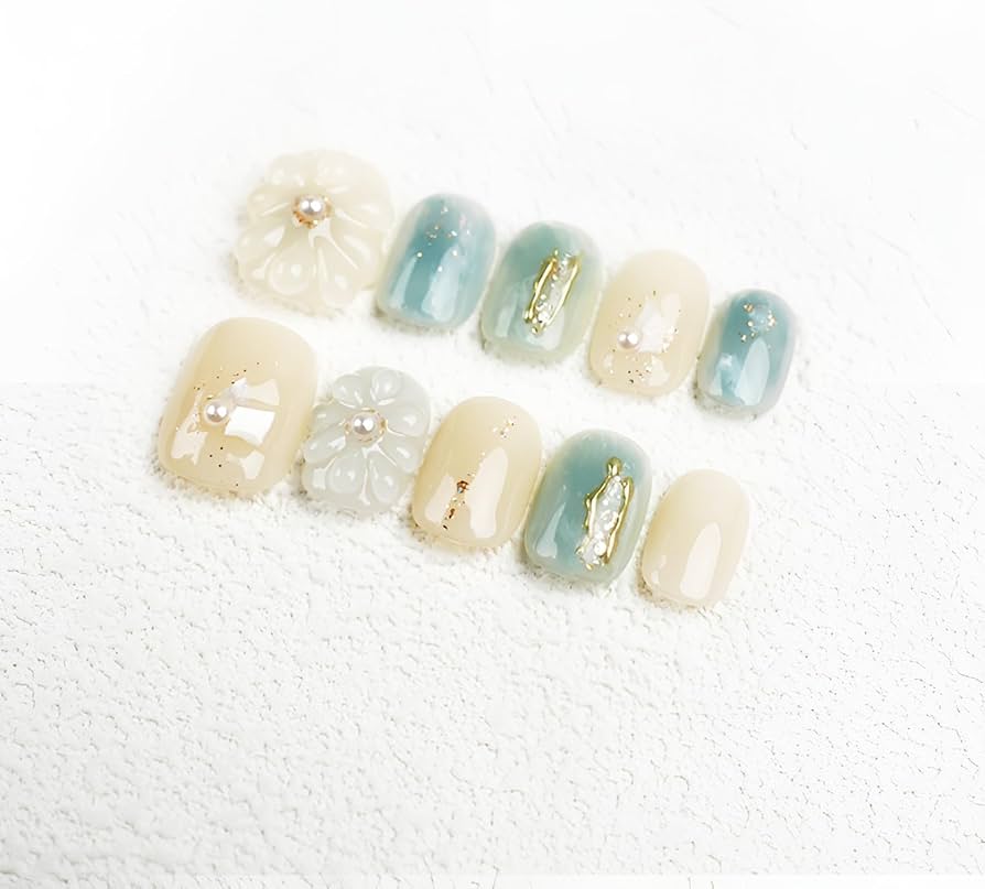 ハンドメイドネイルチップ集合ページラウンド