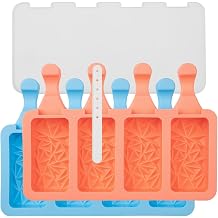 Lurch Ice Lolly Mould, Popsicles Silicone Set of 2 with Lid, Reusable for Children and Adults - Triangle