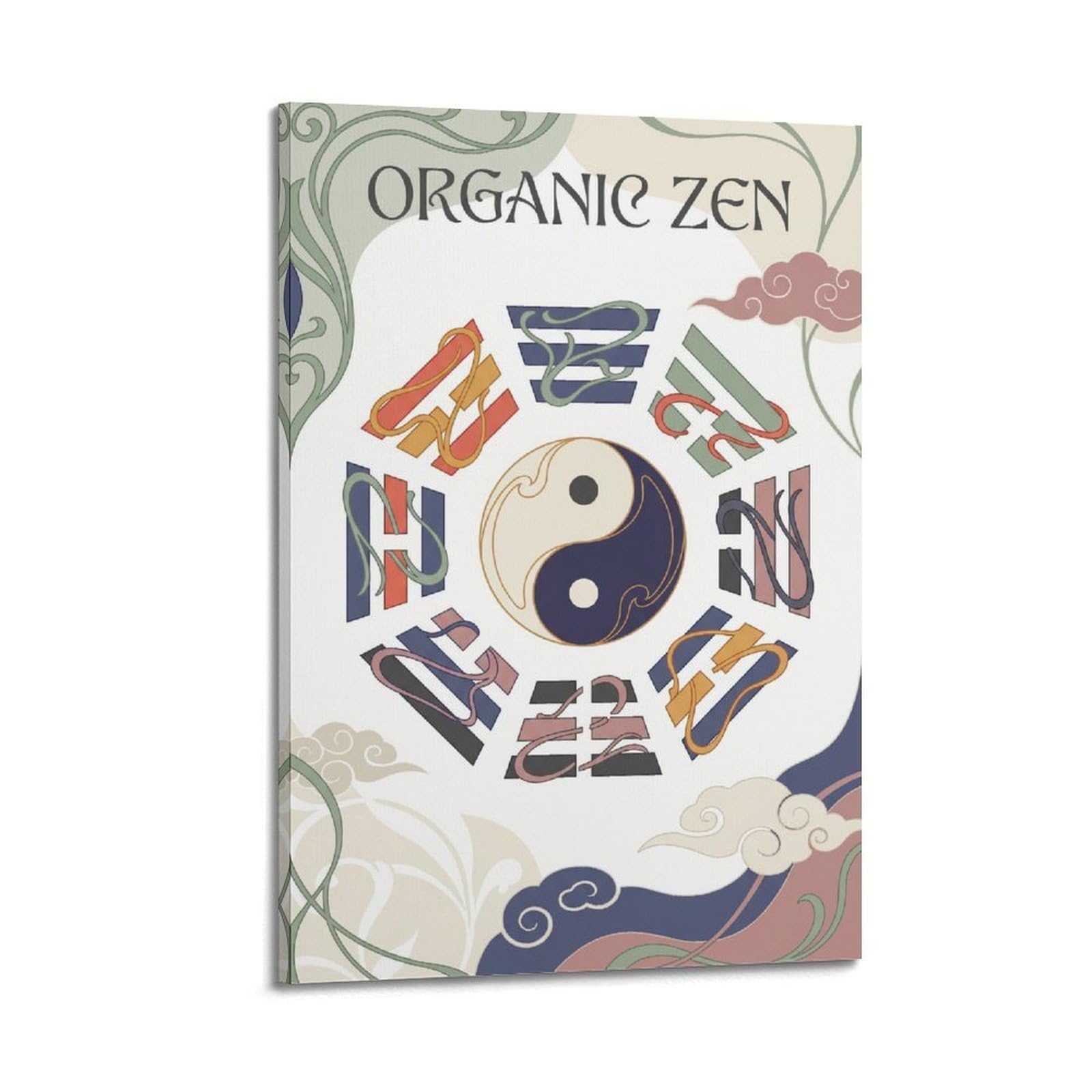 OKNGB China Tai Chi Yin Yang Bagua Healing Meditation Poster Decorative Painting Canvas Art Picture 20x30inch(50x75cm)