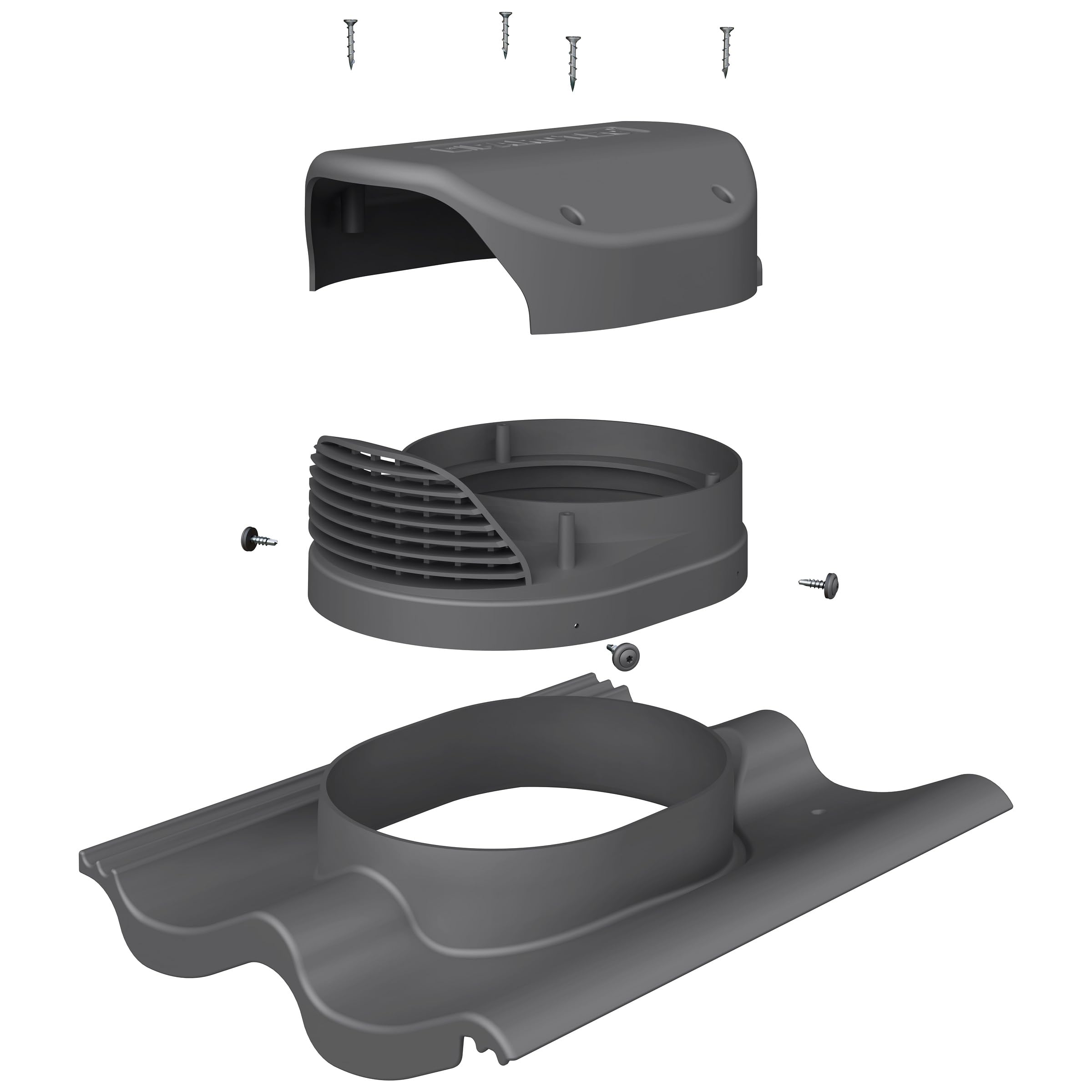 Tegola Di Ventilazione Per Tetto - Aeratore Antracite RAL 7016 Per Sottotetto