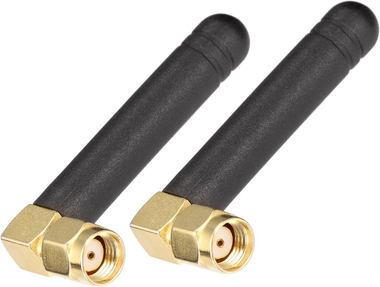 Bingfu Mini Dual Band WiFi 2.4GHz 5GHz 5.8GHz MIMO RP-SMA Male Right Angle Antenna (2-Pack) for FPV Bluetooth USB Adapter Computer PCIe Card WiFi Router Wireless Back Up Camera