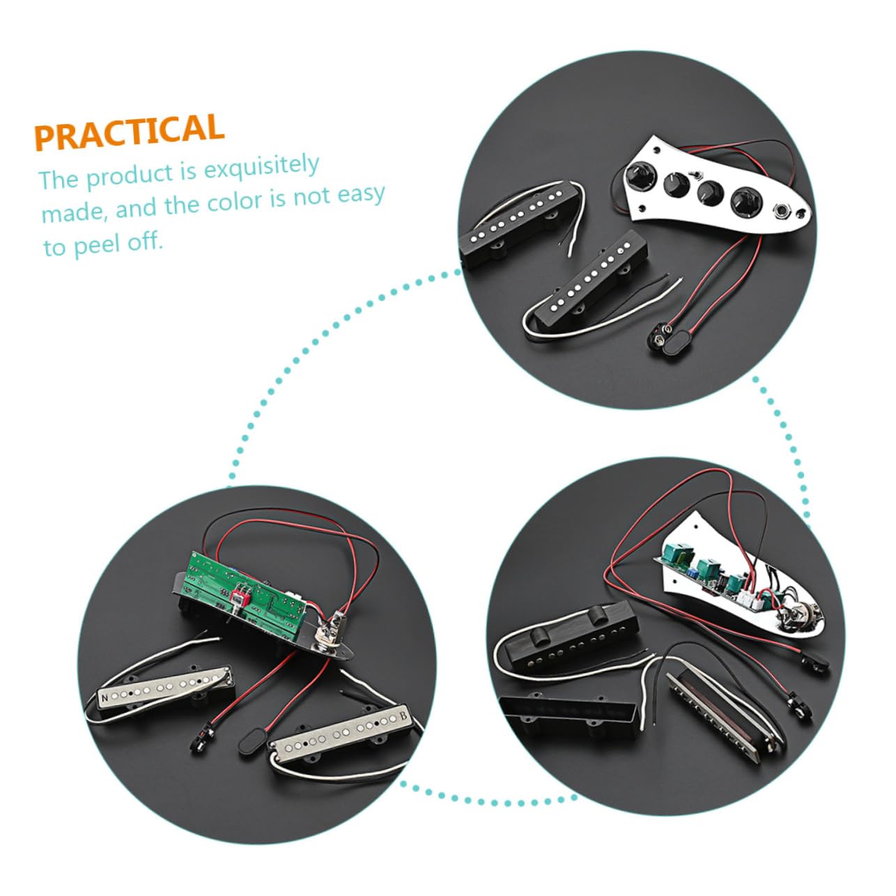 SUPVOX Set di Pickup per Basso Jb a 5 Corde, Ferro Argento, Leggero e Pratico per Amanti del Basso Elettrico