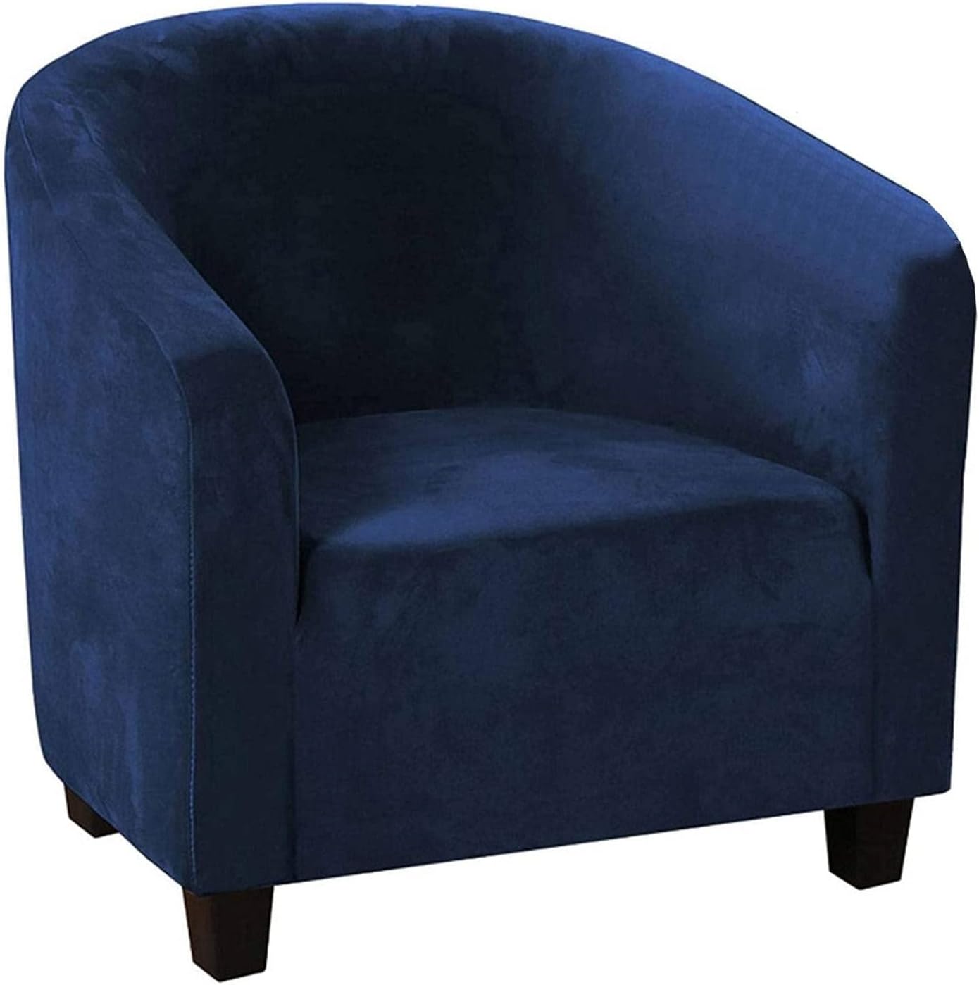 Konsilsa Velvet Club Chair Slipcover, Stretch Tub Chair Covers Elasticity Cushion Cover Removable Elastic Bottom Armchair Sofa Cover Furniture Protector Living Room Arm Chair Couch Cover
