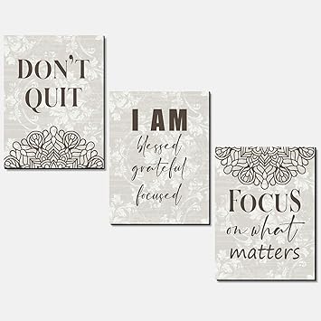 KOTART - Motivational Quotes MDF Panel Posters for Room and Office Decoration - Inspirational Wall Frames Panel for Home and Office Wall Decor (9 x 12 inch, Wood) Pack of 3 (Quotes Wall Posters, I)