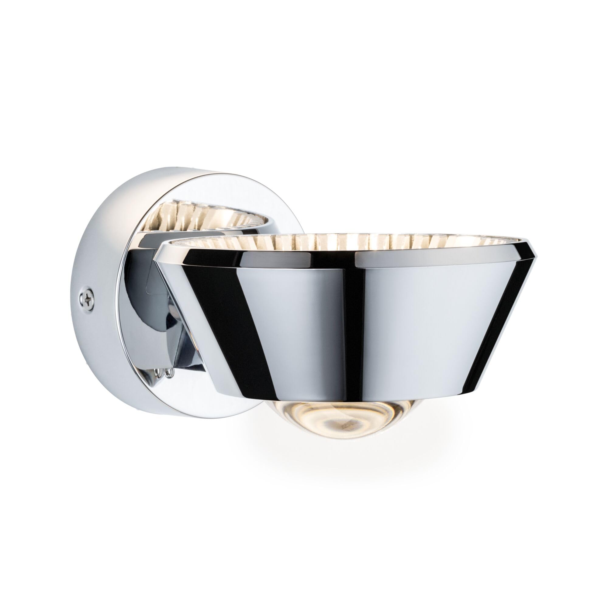 Paulmann 70947 Luminaria de techo LED WallCeiling Sabik IP44 230V redonda incl. 1x9 / 1x4 W regulable cromo lámpara de baño plástico 2700 K
