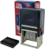 Carimbo Datador Automático Recarregável, 2024 até 2035, Auto Entintado, Impressão 2,6 x 0,5 cm, Preto