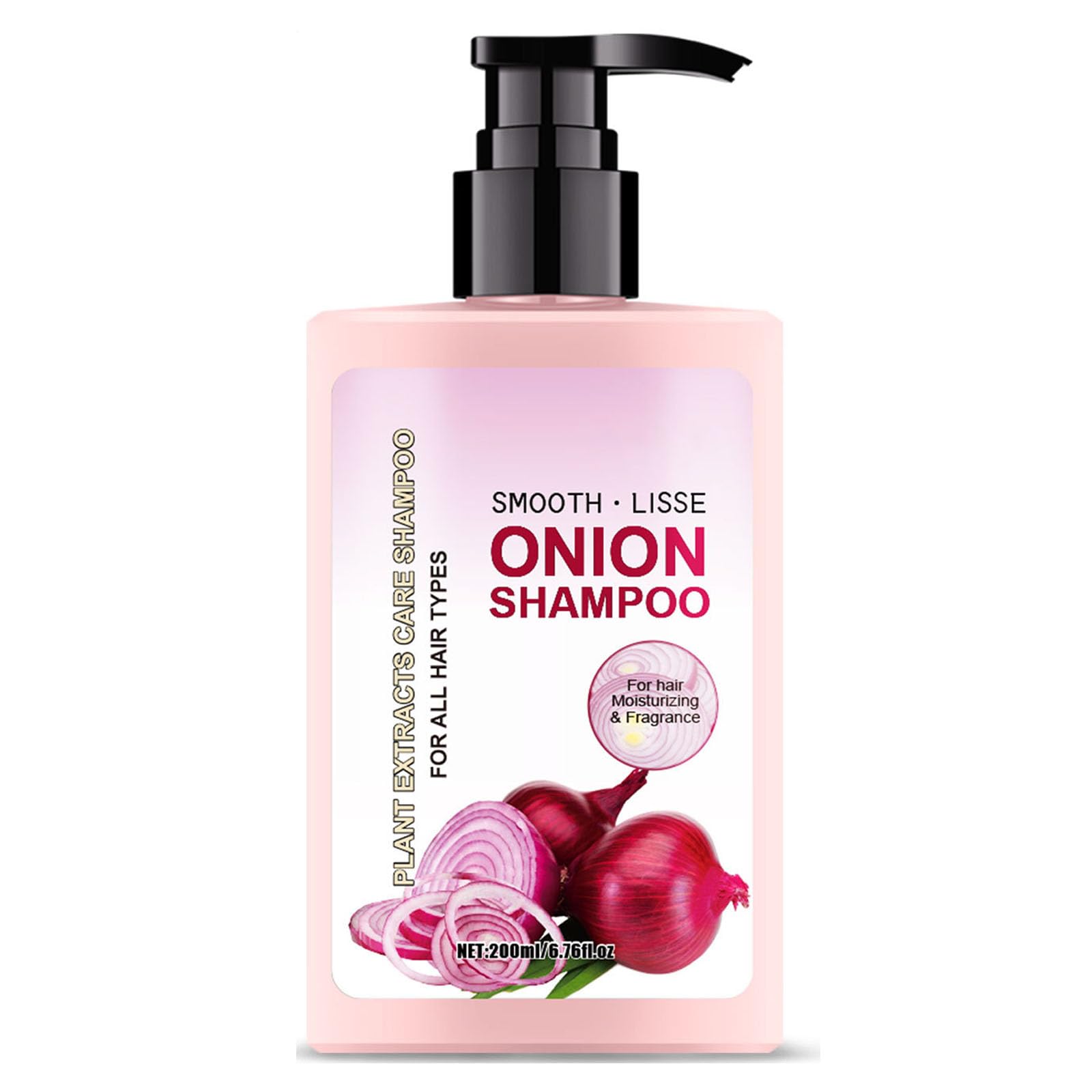 Krmspe Onion & Aloe Vera Shampoo, Onion Shampoo Moisturizing Hair Care with Onion and Aloe Vera Extract Increase Hydration and Shine, Suitable for All