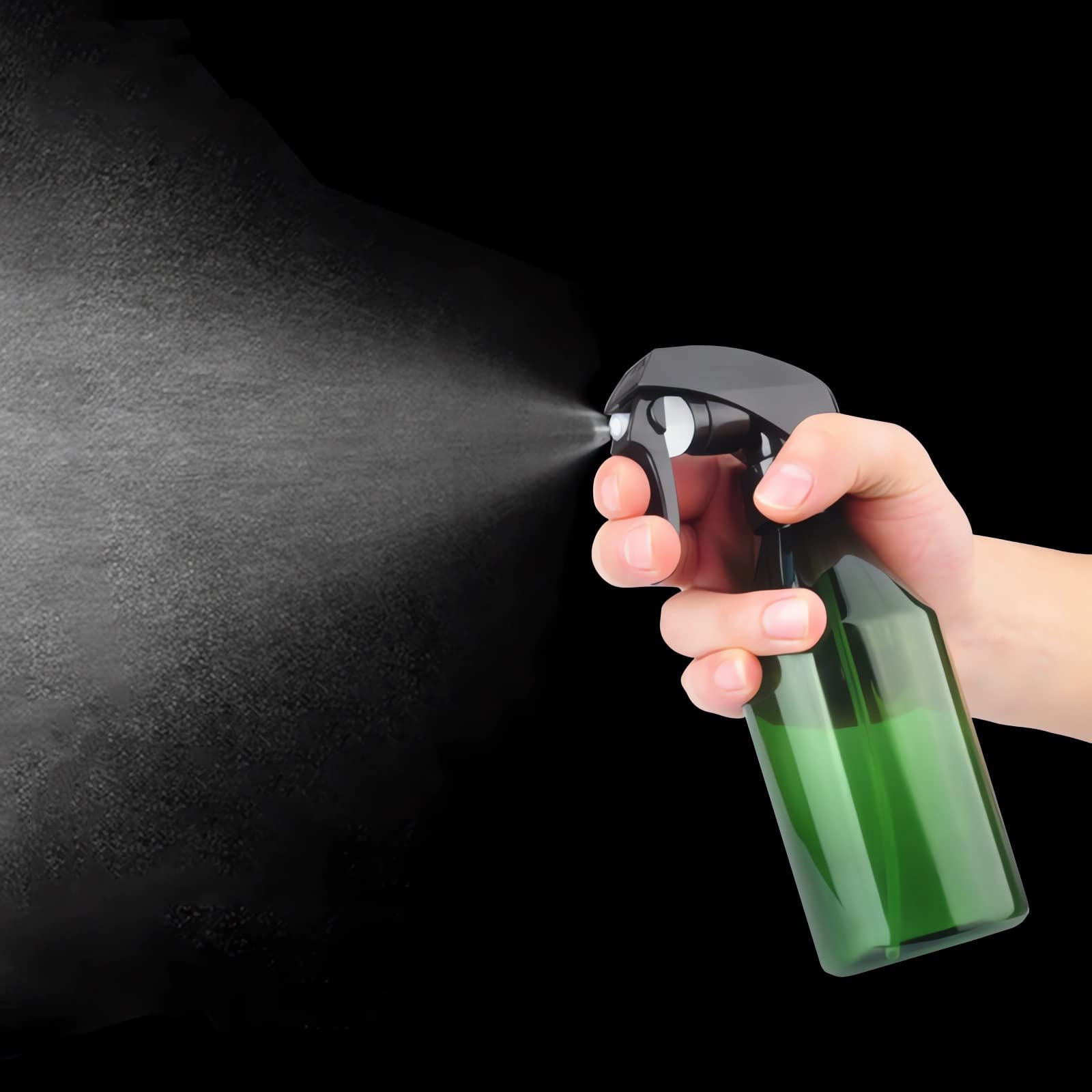 12 Stück, 300ml Grau Plastik Kunststoff Sprühflasche Mit Schwarz Sprüher Nachfüllbar Sprühflaschen Leer für Blumen, Haare, Reisen, Reinigung, Gartenarbeit Kosmetik