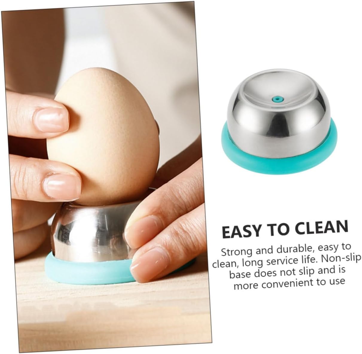 SOLUSTRE Kitchen Egg Piercer Tool Stainless Steel Separator with Hidden Needle Design Compact Easy to Clean for Baking and Cooking Efficiently