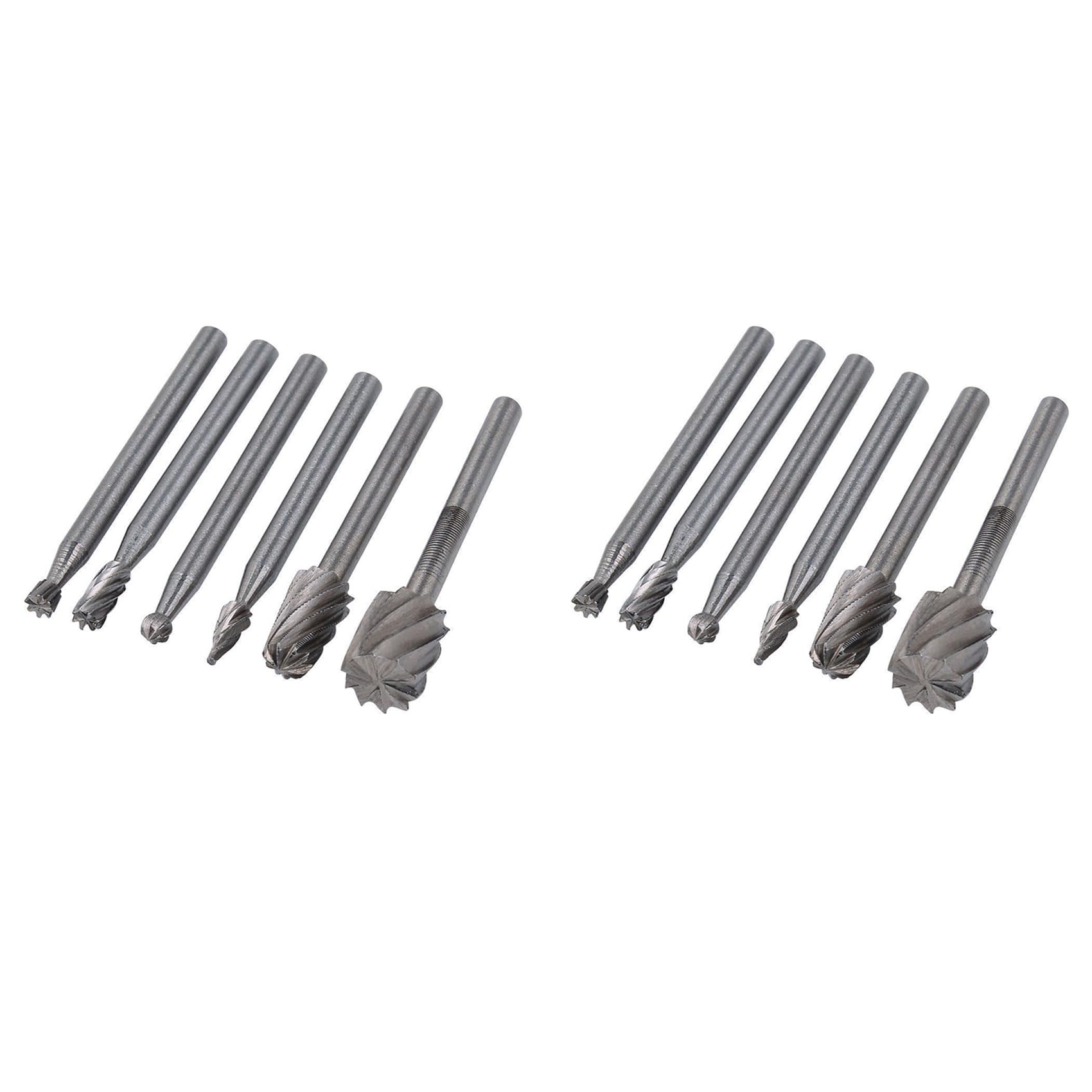 Jnchdghwa 12PCS HSS Rotary Multi Tool Burr Routing Router Bit Mill Cutter Attachment for
