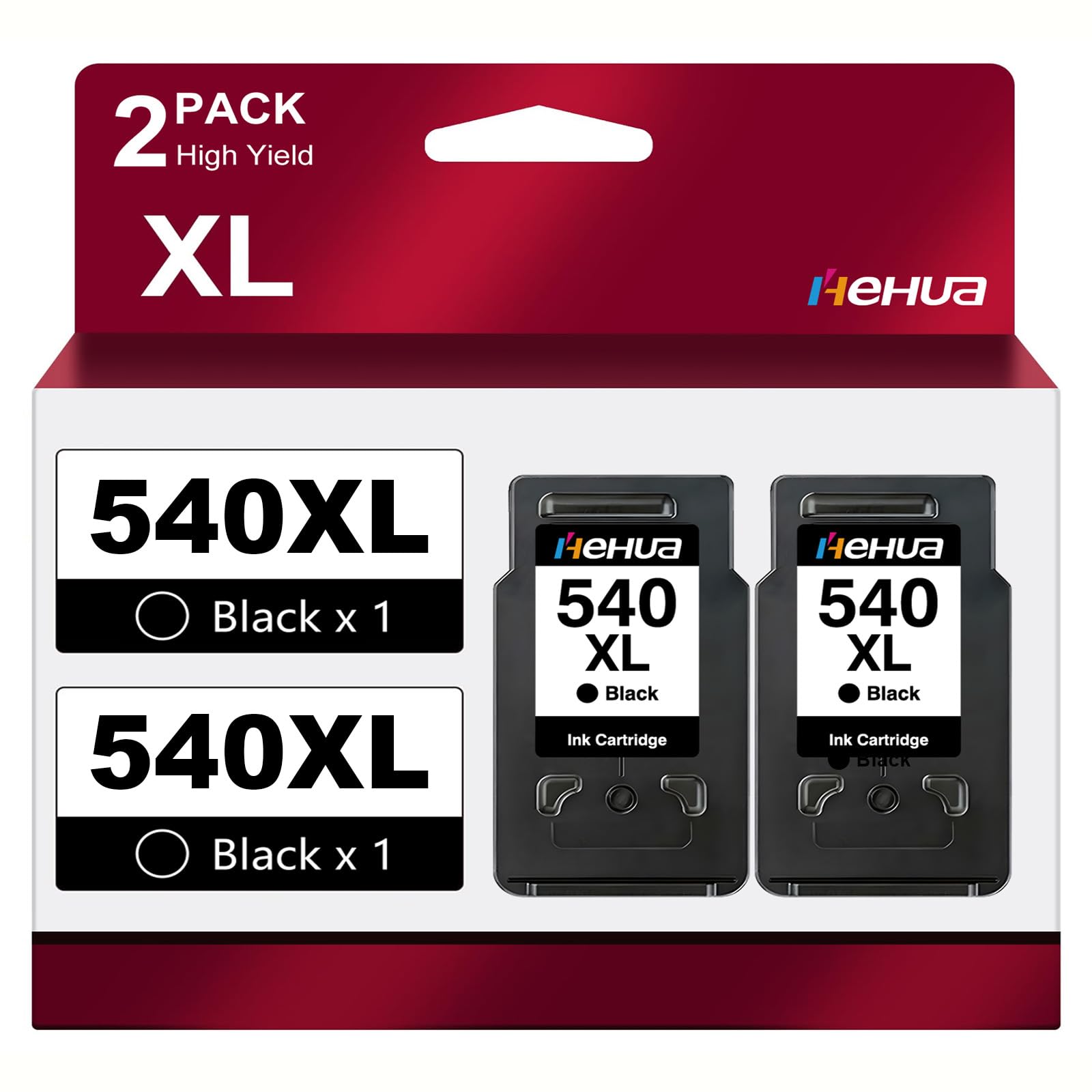 540 540xl PG-540XL Kartridże Czarne Kompatybilne z Canon PG-540XL Czarne | Kompatybilne z 540 540xl czarne do Canon PIXMA TS5150 MG3650 MG3350 TS5151 MG3150 MG3250 MX535 MX475 MG4250 (2 Czar