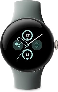 Google Pixel Watch 2 da Fitbit e Google - Monitoraggio battito cardiaco, Gestione stress, Funzionalità di sicurezza - Smartwatch Android - Cassa in alluminio - Cinturino sportivo grigio verde - Wi-Fi