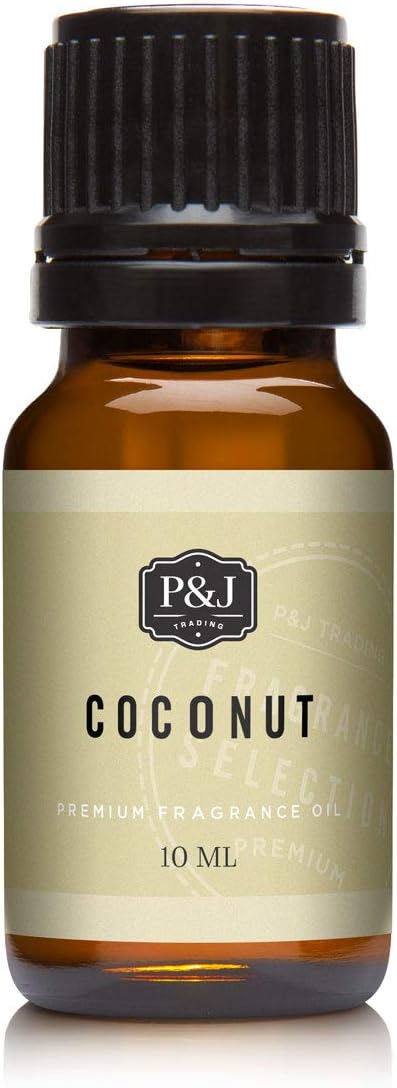 P&J Trading Fragrance Oil for Diffusers for Home - Coconut 10ml Fragrance Scents for Candle Making - Soap Making Supplies & Car Diffuser Scents