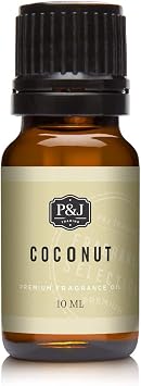 P&J Trading Fragrance Oil for Diffusers for Home - Coconut 10ml Fragrance Scents for Candle Making - Soap Making Supplies & Car Diffuser Scents