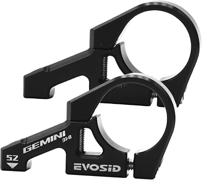 Mountain Bike Direct Mount 31.8/35mm Bar Clamp, CNC Aluminum Alloy Downhill Bicycle Direct Mount stem, 2 Pieces Lightweight Split Design for Dual Crown Forks DH/AM Motorcycle