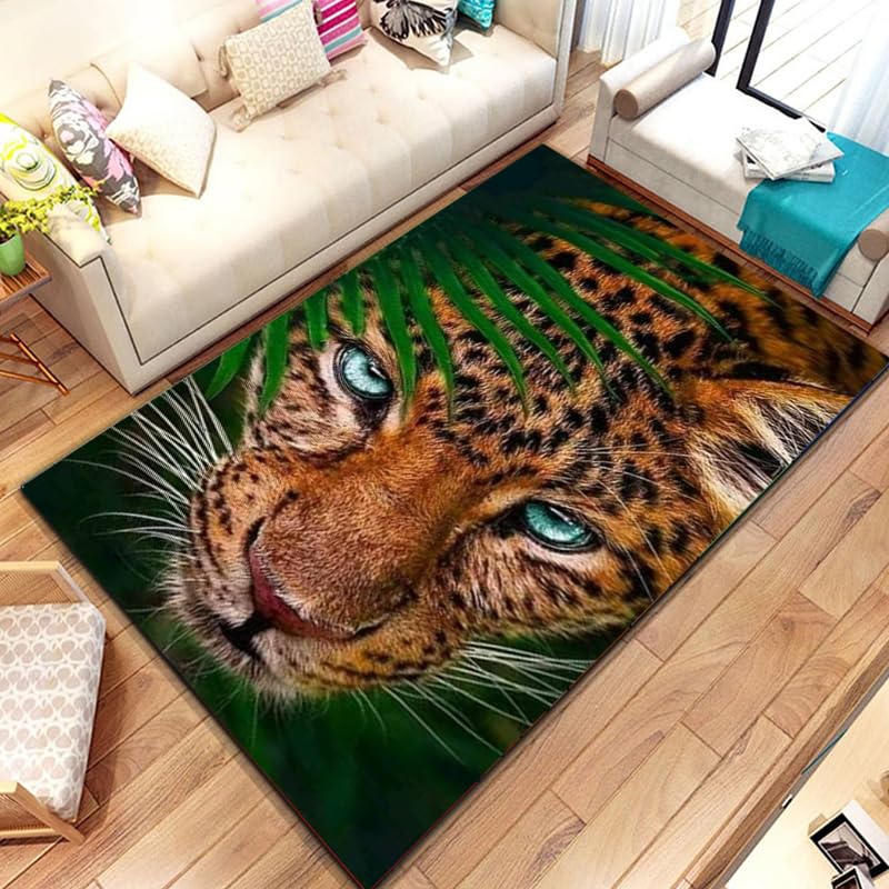 Paillasson tapis léopard cartoon 60x90cm de décoration pour chambre et canapé