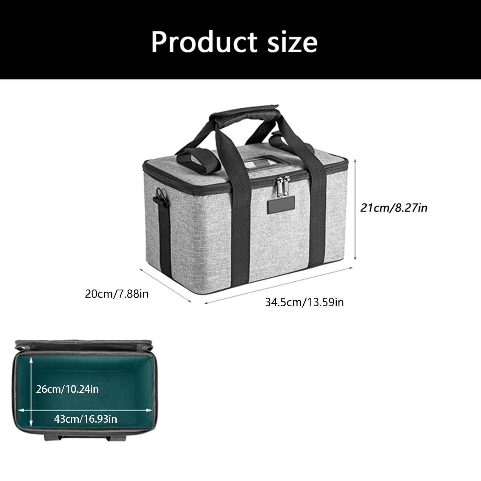 Bolsa protectora de almacenamiento de luz para fotografía hecha de lona con separadores acolchados para guardar luces de cámara y accesorios, bolsa de equipo de fotos