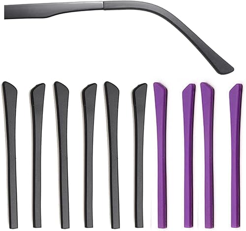 5 pares de puntas de silicona antideslizantes para los extremos de las gafas, piezas de calcetín para las orejas, puntas de repuesto cómodas para