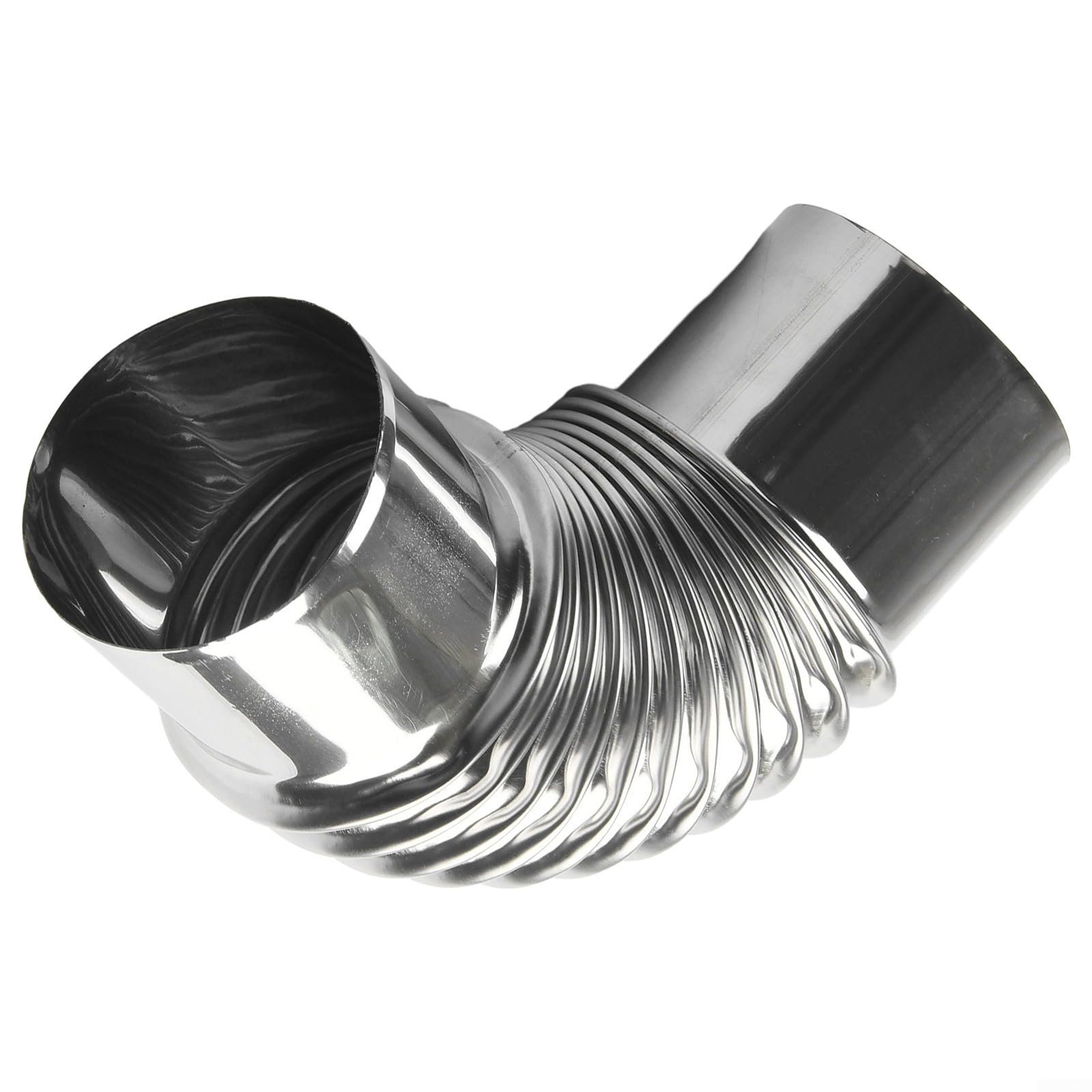 Kolanko rury kominowej ze stali nierdzewnej, wkładka kominowa, rura stalowa do pieców, kominków, grilla, wentylacja, wiele rozmiarów, 50-100 mm, srebrna (60 mm)
