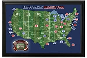 NFL Stadium Scratch Off Map - Personalized Football Stadiums Travel Map