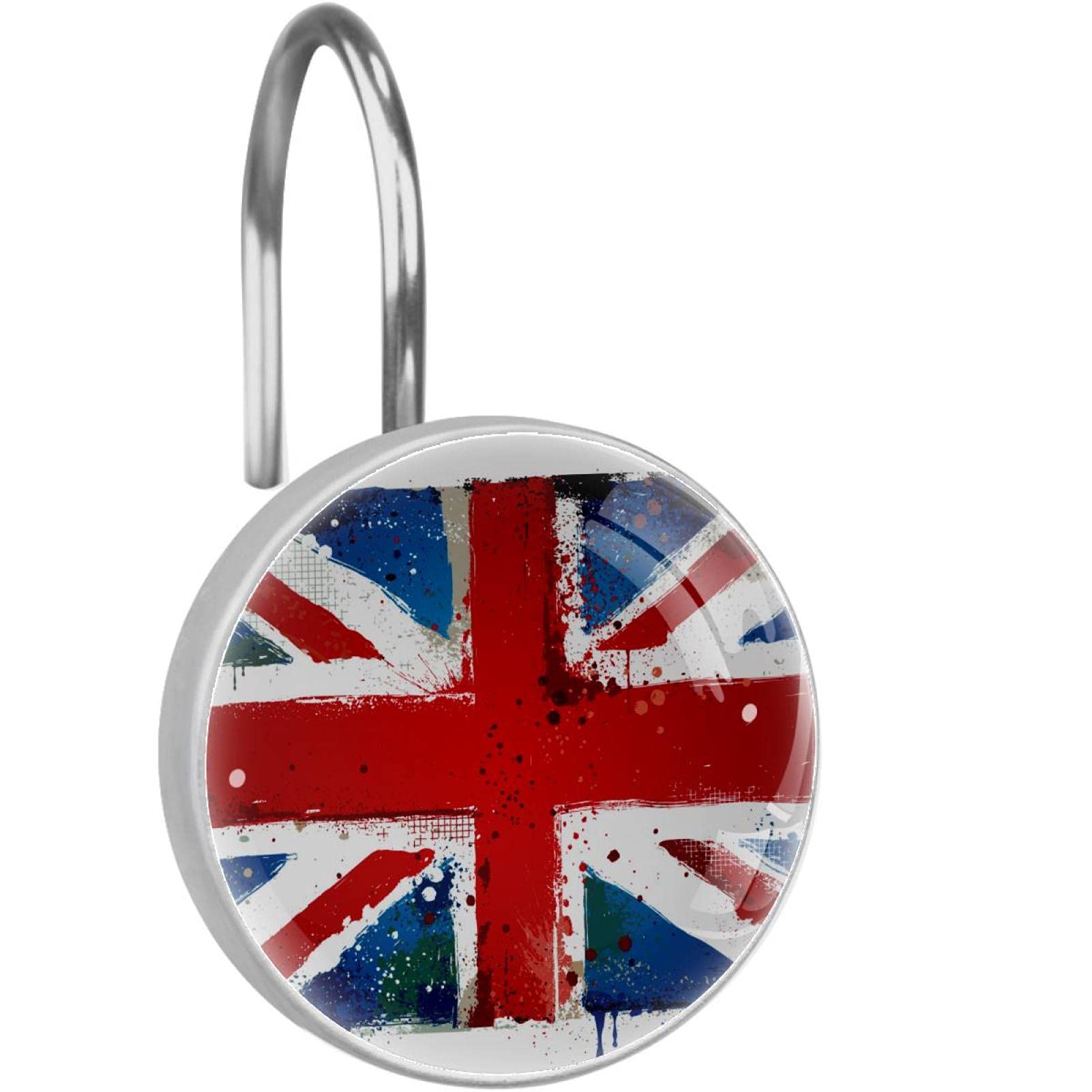 Crochets rideau de douche pour salle de bain ambiance British