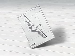 MG Global Hanging Canvas Print of Rogue Valley Intl Medford Airport Mfr 1 | 8x12 12x18 16x24 20x30 24x36 Minimalist Wall Art for Gift | Minimalism Home Office Decor