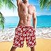 visesunny Santa Claus Laugh Hohoho Letter Pattern Men's Swimtrunks Quick Dry Casual Mesh Lining Beach Board Shorts