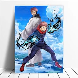 YHNNH Jujutsu Kaisen Canvas Painting Living Room Bedroom Dining Room Background Wall Art Retro Coffee Shop Hotel Wall Decoration (Unframe,20inx30in)