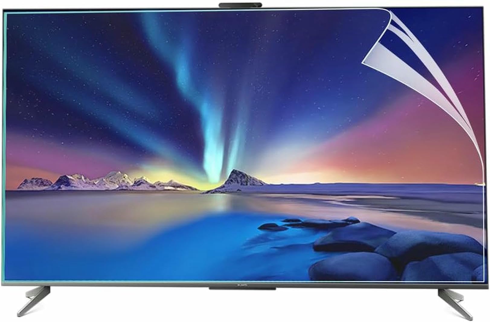 Proteggi Schermo TV con Filtro Opaco Antiriflesso, Pellicola Protettiva Anti Luce Blu/AntiGraffio per Monitor TV da 55 Pollici per Interni/Esterni~/