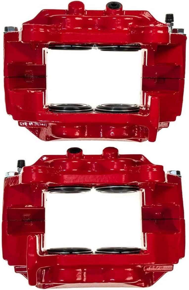 Power Stop Front S2632 Pair of High-Temp Red Powder Coated Calipers For Toyota Sequoia 2001-2003, Toyota Tundra 2000-2003 [Model Specific]