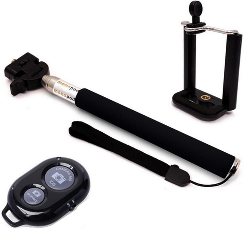 Selfie Stick with Bluetooth Wireless Remote Compatible with; iPhone 6, iPhone 6 plus, 5S, 5C, 5, 4S 4, iPad Air Mini, Samsung Galaxy S5, S4, S3 Note 4 3 Tab, Google Nexus, HTC, Sony and other iOS Android Phones