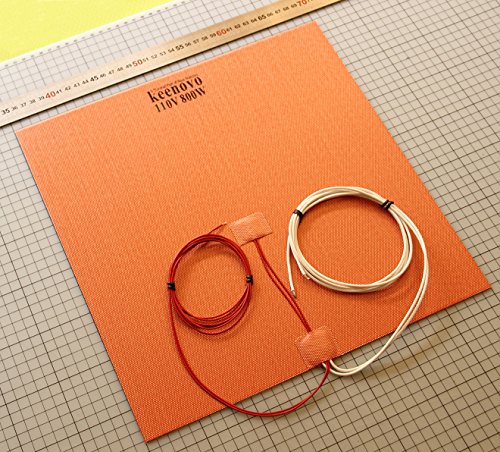 350 X 350Mm(Approx. 14" X 14"), 110V 800W, With 3M Psa & Ntc 100K Thermistor, Keenovo Silicone Heater Mat/Pad, Huge Large 3D Printer Heatbed Build Plate Heater #TOP1
