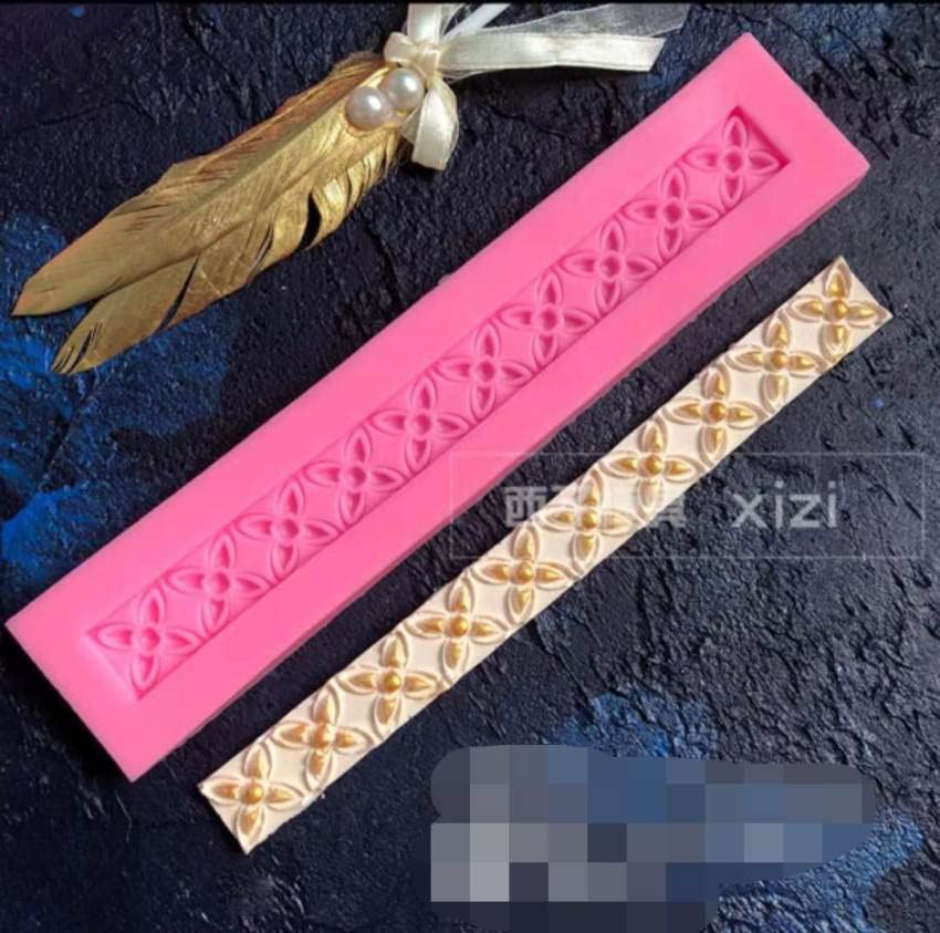 Madhav Enterprises Embossed Border Silicone Mould for Fondant | Cake Decoration & Baking Tool | Sugarcraft & Chocolate Mould-image-41