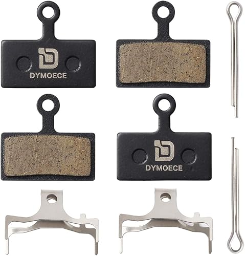 Dymoece 2 pares de pastillas de freno de disco para bicicleta compatibles con Shimano Deore XT XTR SLX (resina, semi-metálica, metal sinterizado)