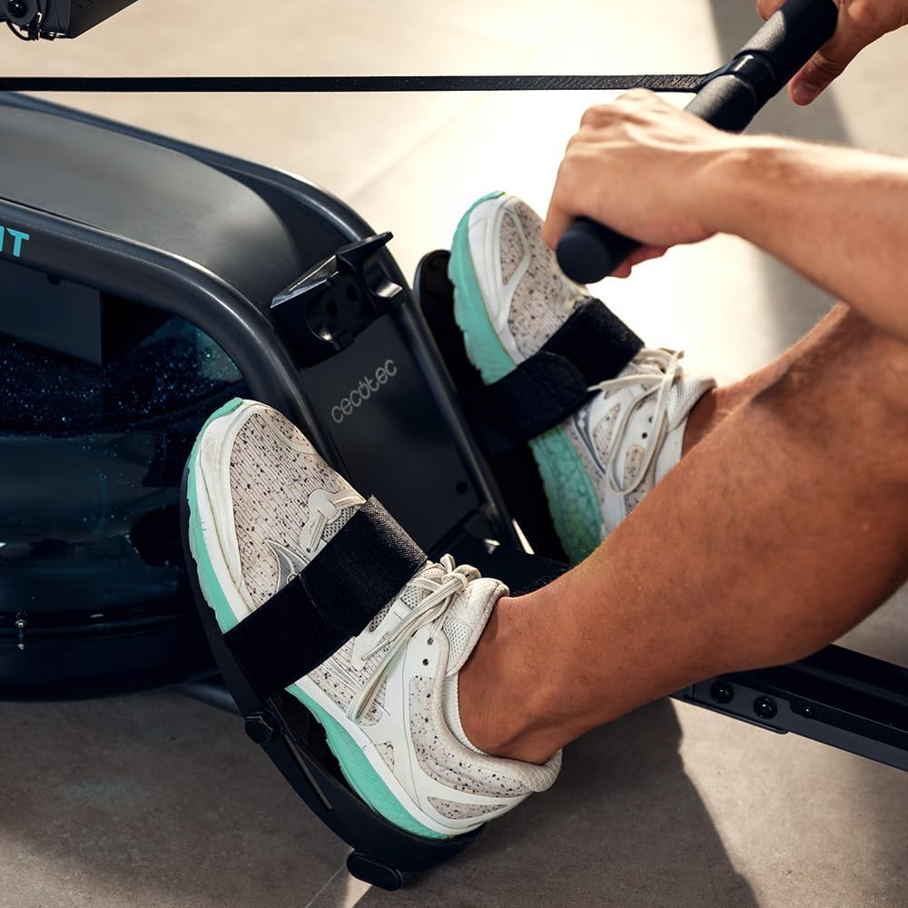 Cecotec Heim-Rudergerät - Wasserwiderstand - Holzoptik Drumfit Rower 20000 Neptun Wood. 13L Tank