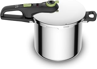 Secure Trendy 8L Pressure Cooker | Fast Cooking, Attractive Design | 2 Programs | Safe | Induction Compatible | 2 Years Warranty | P2584402