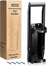 Nachkaukh Metal Can Crusher for Recycling, 16 oz Heavy Duty Wall Mounted Can Smasher for Aluminum Seltzer, Soda, Beer Cans, Black