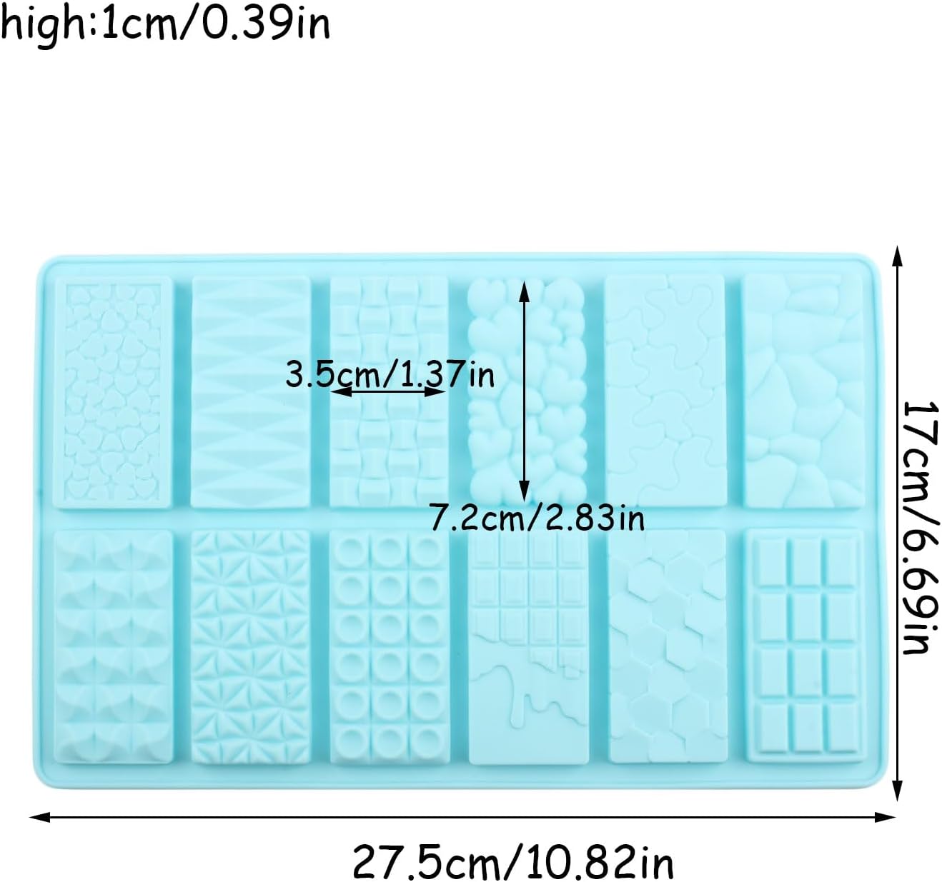 Break Apart Silicone Chocolate Bar Mold For Candy Chocolate Energy Bar - Image 2