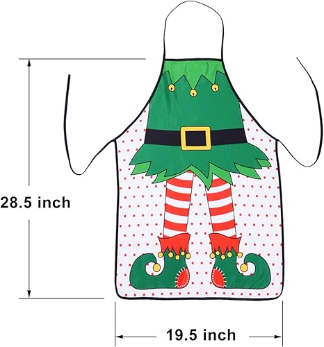 Miniatura 6 de Lvydec Delantal de cocina de Navidad, Paquete de 2