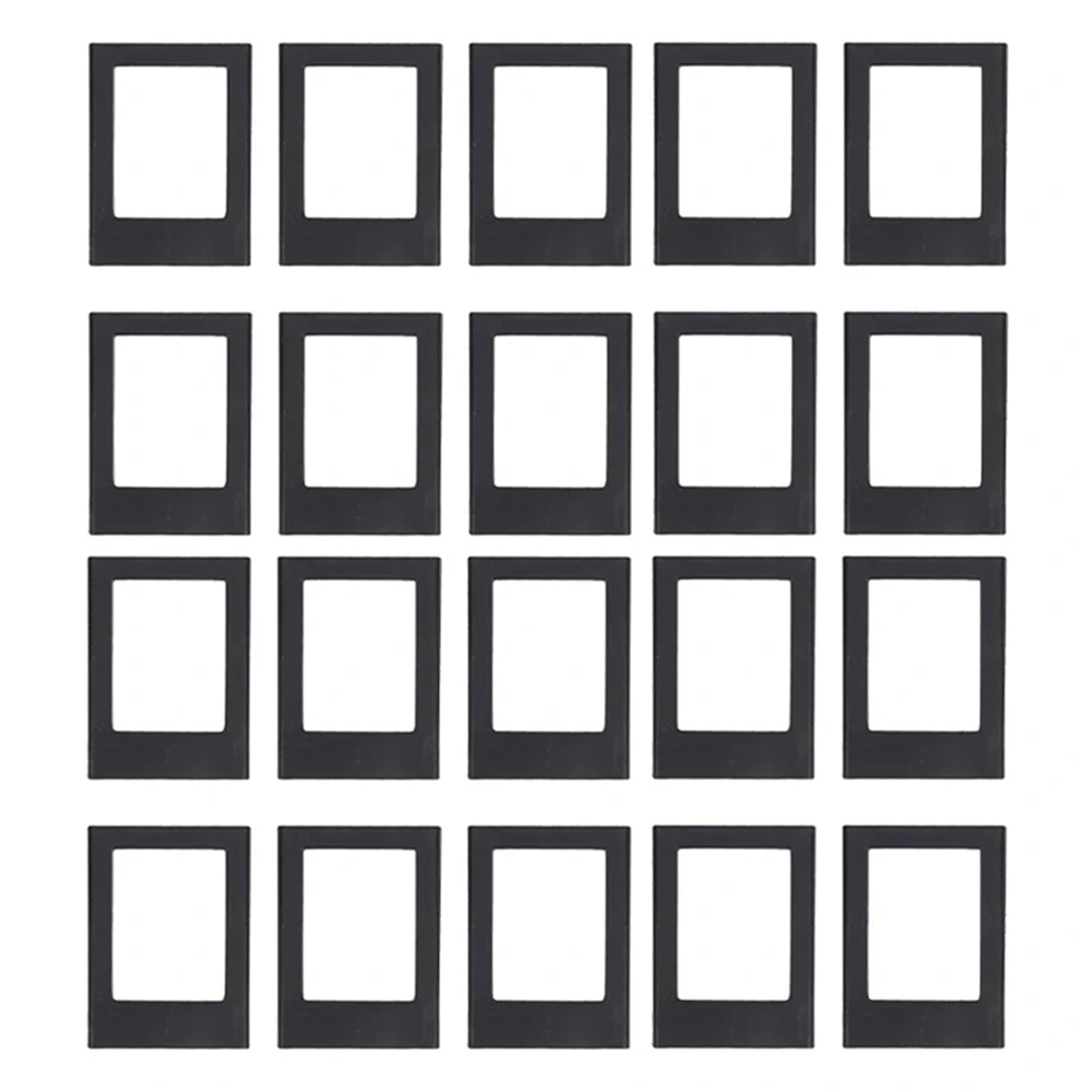 Magnetic Picture Frames For Refrigerator 3 Inch Fridge Color Photo Frame Magnets Album For Instax Mini Film Papers For Fridge(Black-20pcs)