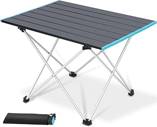Mesa Dobrável de Alumínio Ultraleve Portátil, 40 * 58 * 40cm,Suporta 20 kg, Com Capacidadepara 2 a 4 Pessoas, ArrumarRapidamente em 3Segundos,Ideal paraAcampamentos, Piqueniques aoAr livre, etc.
