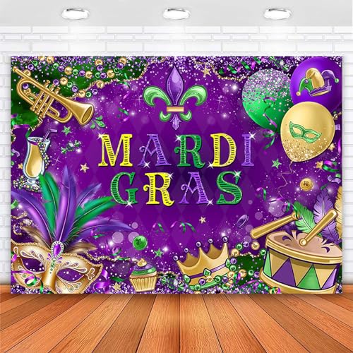 Avezano Mardi Gras Backdrop
