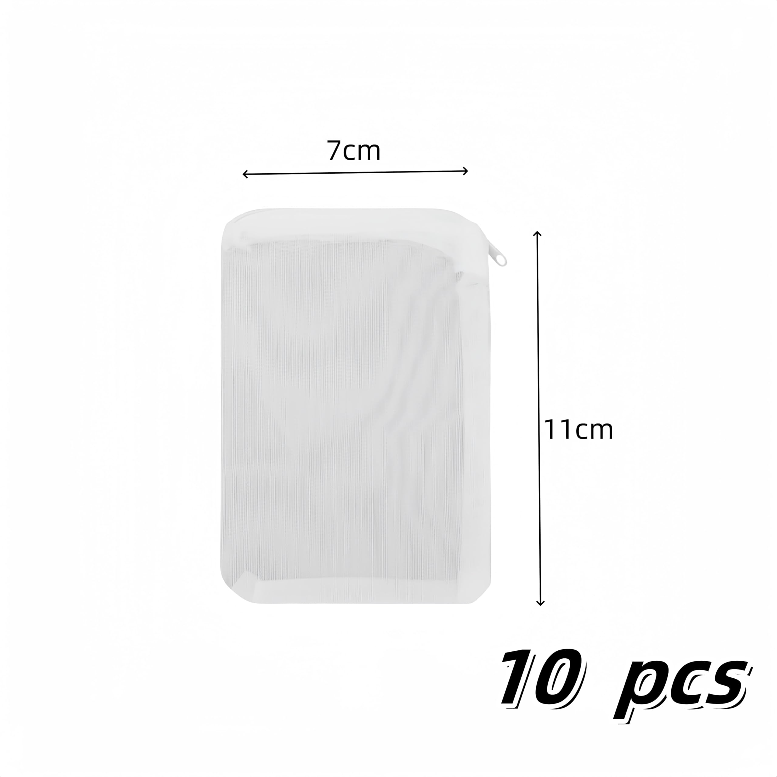 Pezzi Sacchetti Filtranti in Rete per Acquario 11x7 cm Nylon Riutilizzabili con Cerniera