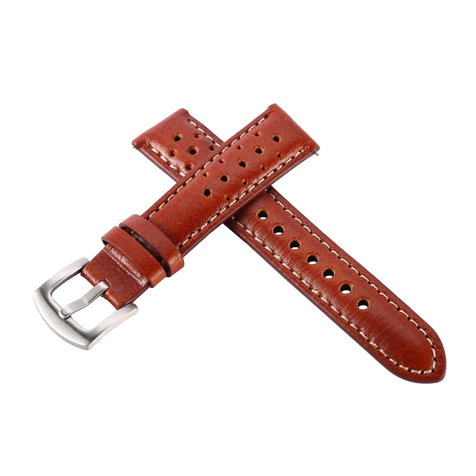 Generisch MENGKG Handgemachtes Rindsleder-Uhrenarmband, atmungsaktiv, 18 mm, 19 mm, 20 mm, 22 mm, Herren- und Damen-Armband aus echtem Ölwachs, Uhrenarmband, Zubehör